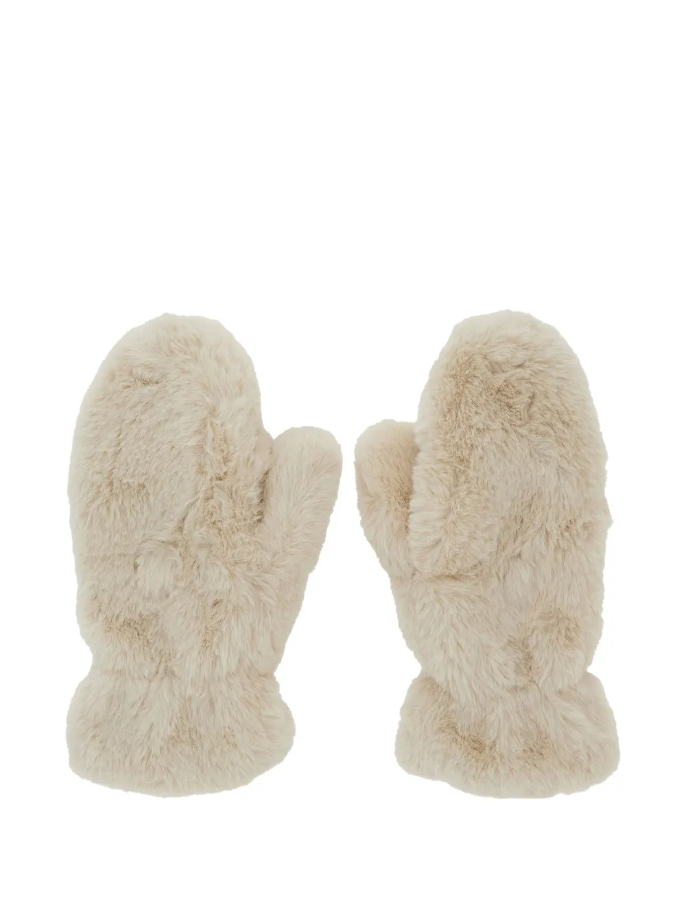 Apparis Coro White Gloves In Ecofur Woman In Neutral