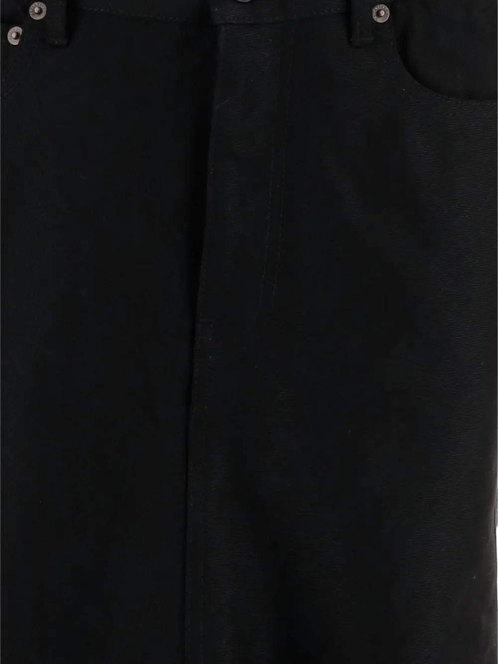 Balenciaga Godet Denim Skirt In Black