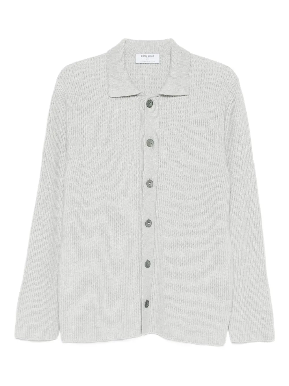 Gran Sasso ribbed button-up cardigan | Grey | Image 1