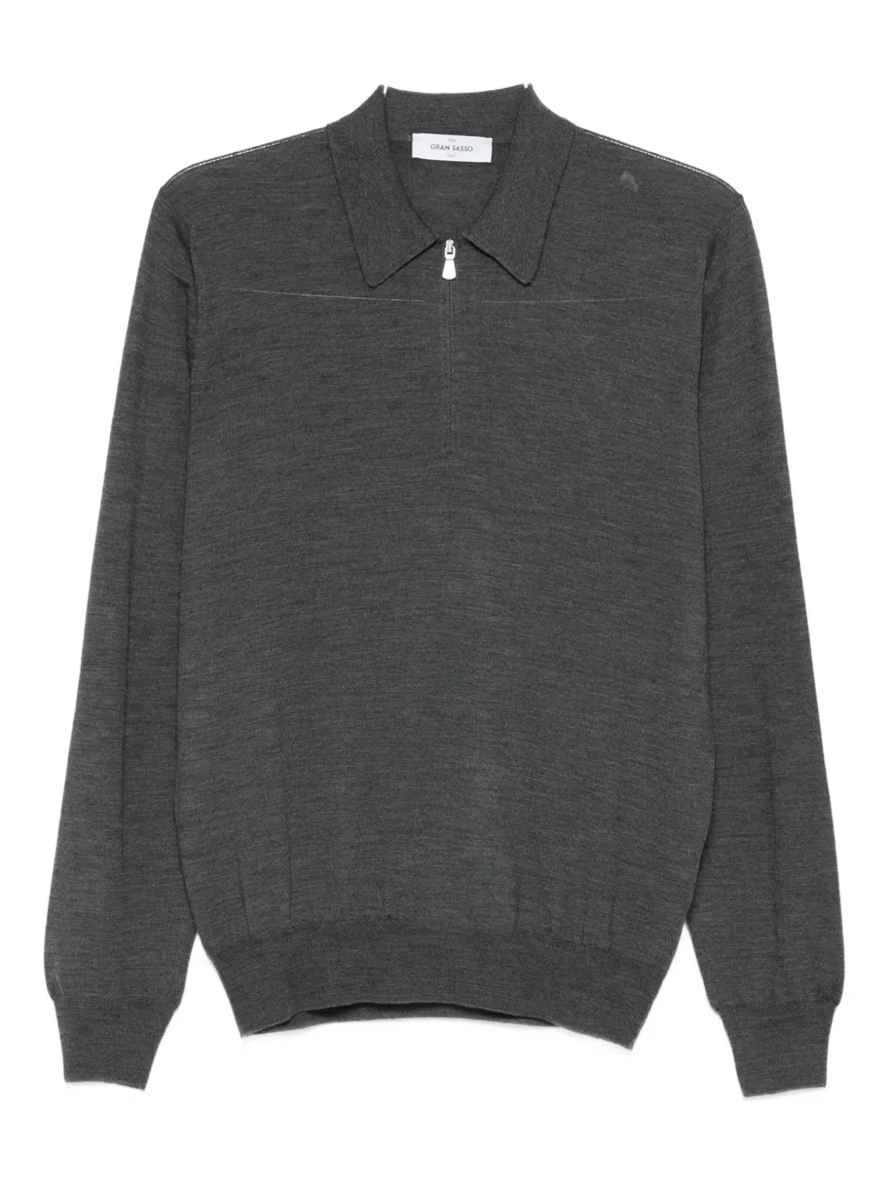 Gran Sasso Half-zip Sweater In Gray