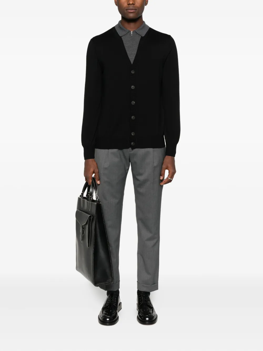 Gran Sasso Half-zip Sweater In Gray
