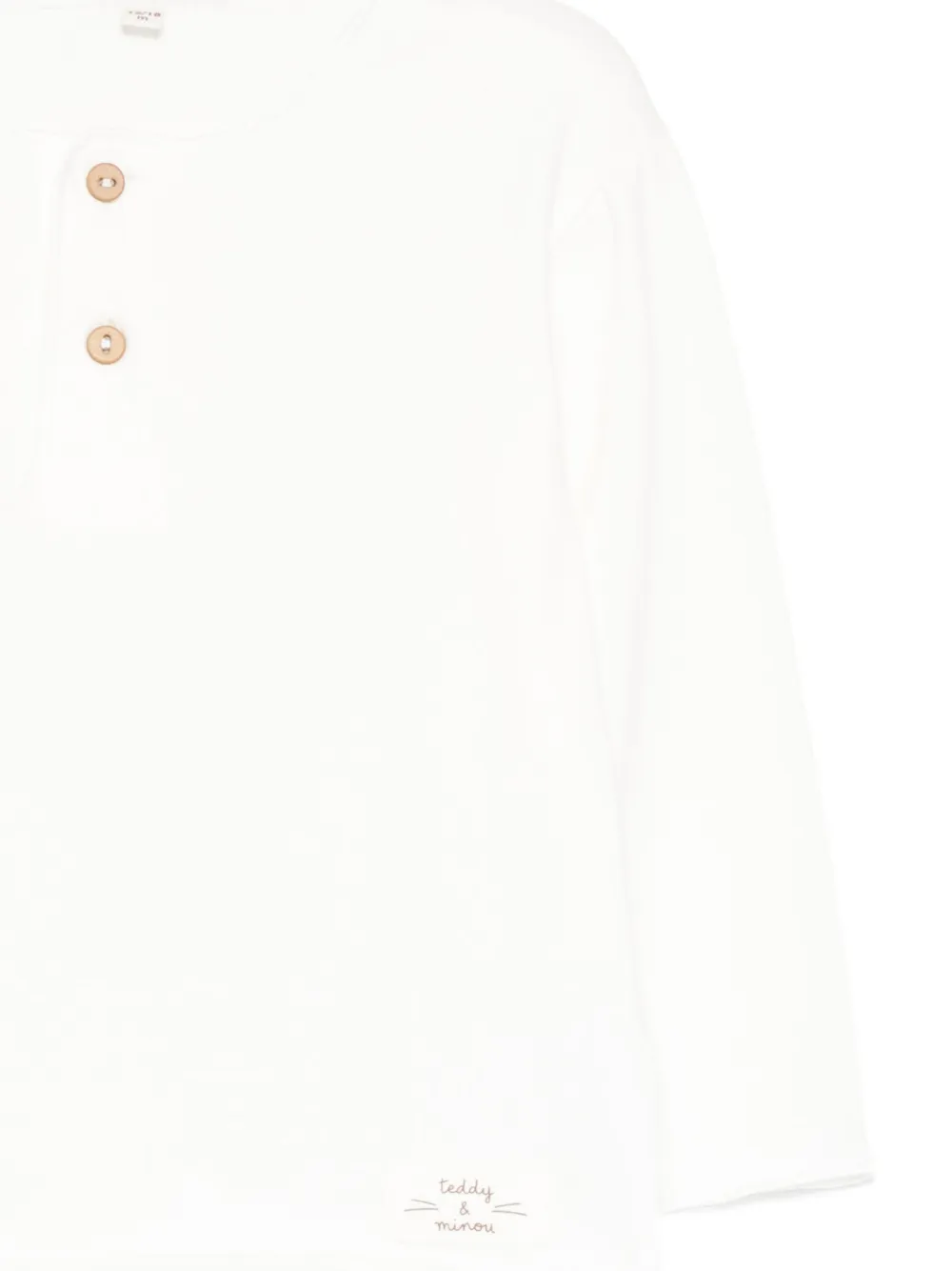 TEDDY & MINOU Trui met knoopsluiting Wit