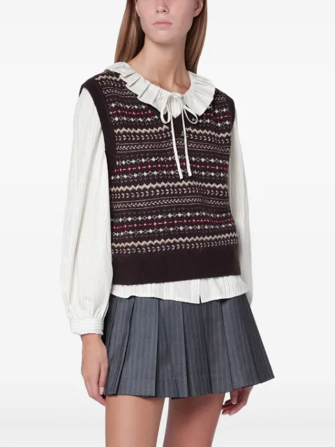 DUNST Weste mit geometrischem Muster