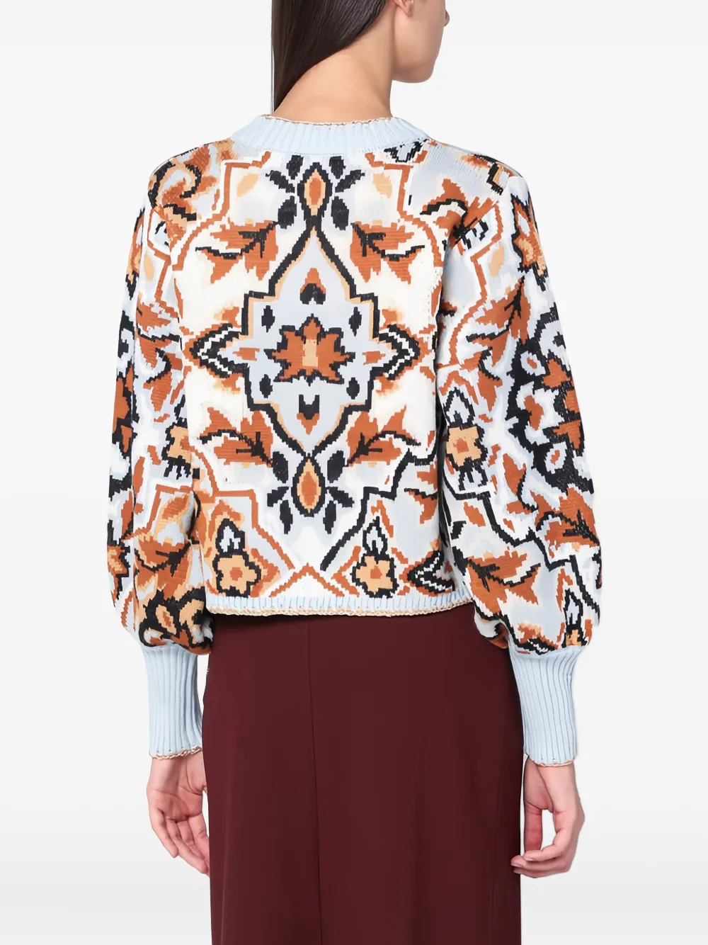 FARM Rio Trui met ballonmouwen Blauw