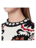 FARM Rio tapestry striped top - White