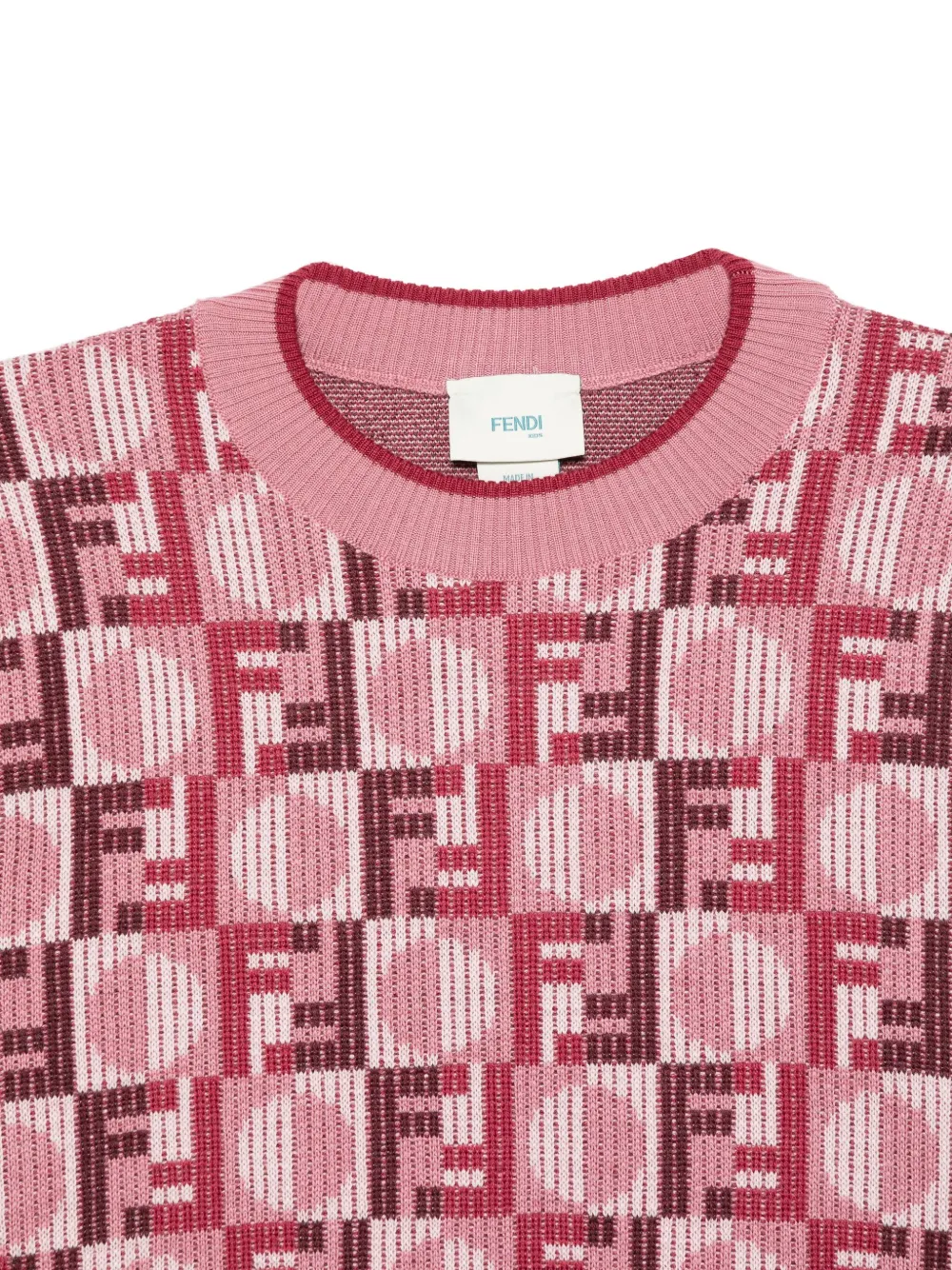 Fendi Kids Trui met FF-patroon Roze