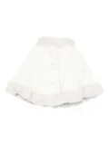 La Stupenderia faux fur-trim cape - White