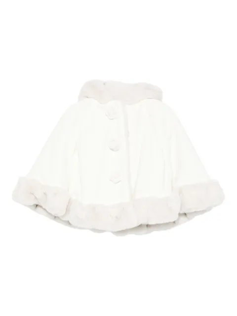 La Stupenderia faux fur-trim cape