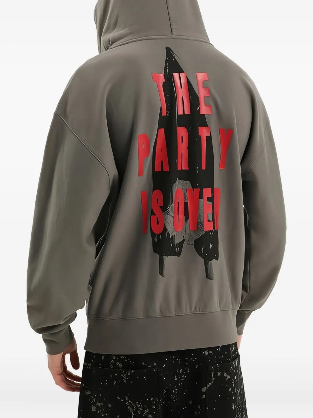 1989 STUDIO "The Party Is Over" hoodie met print Grijs
