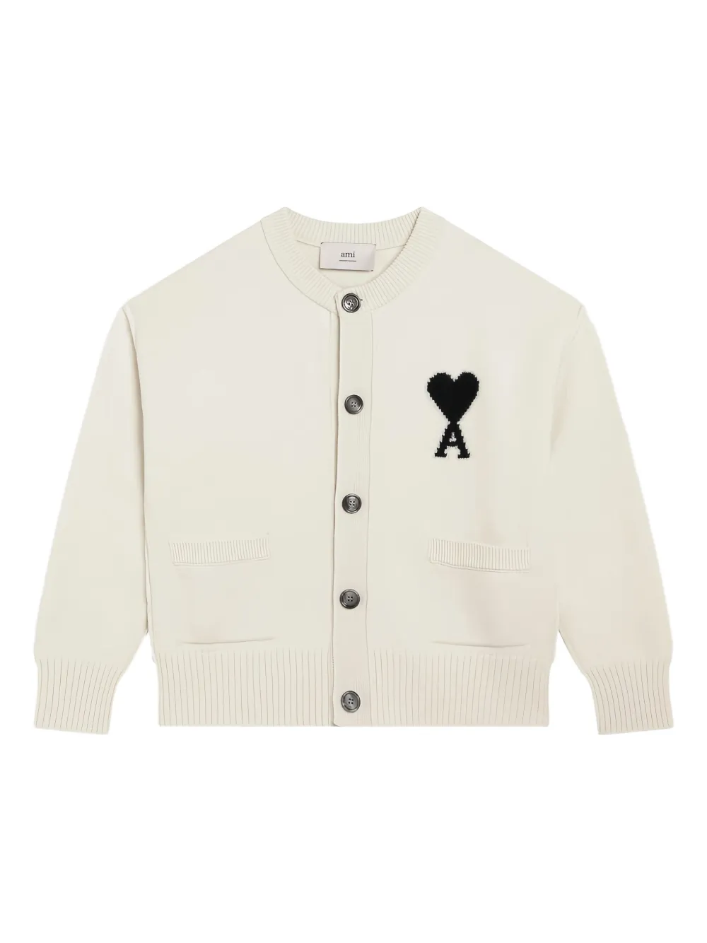 Ami Alexandre Mattiussi Ami De Coeur Cardigan In White