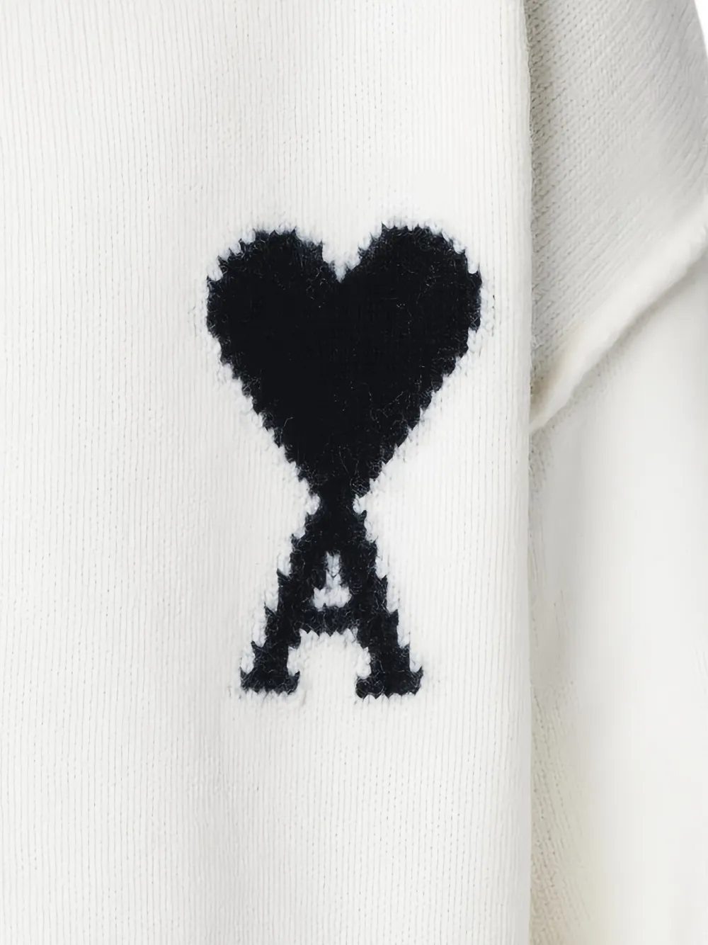 Ami Alexandre Mattiussi Ami De Coeur Cardigan In White