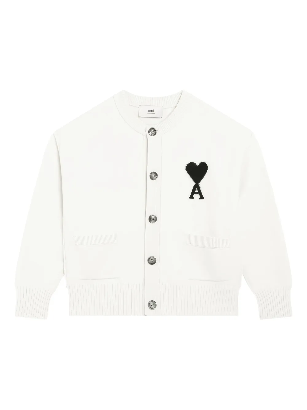 AMI Paris Ami de Coeur cardigan | White | Image 1