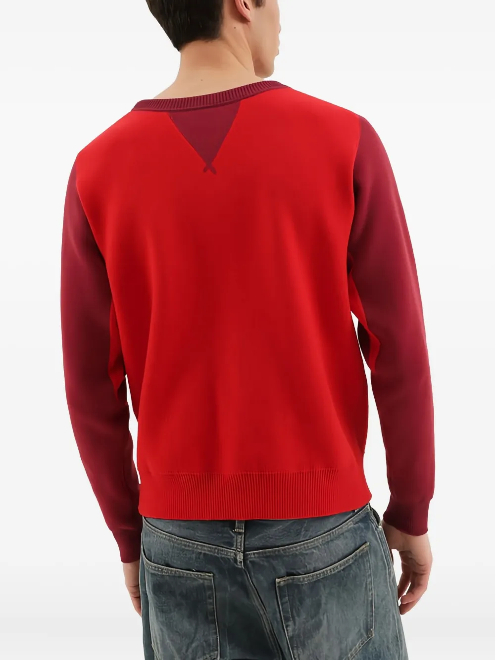  1989 Studio Crew-neck Panelled Sweater - Red 
