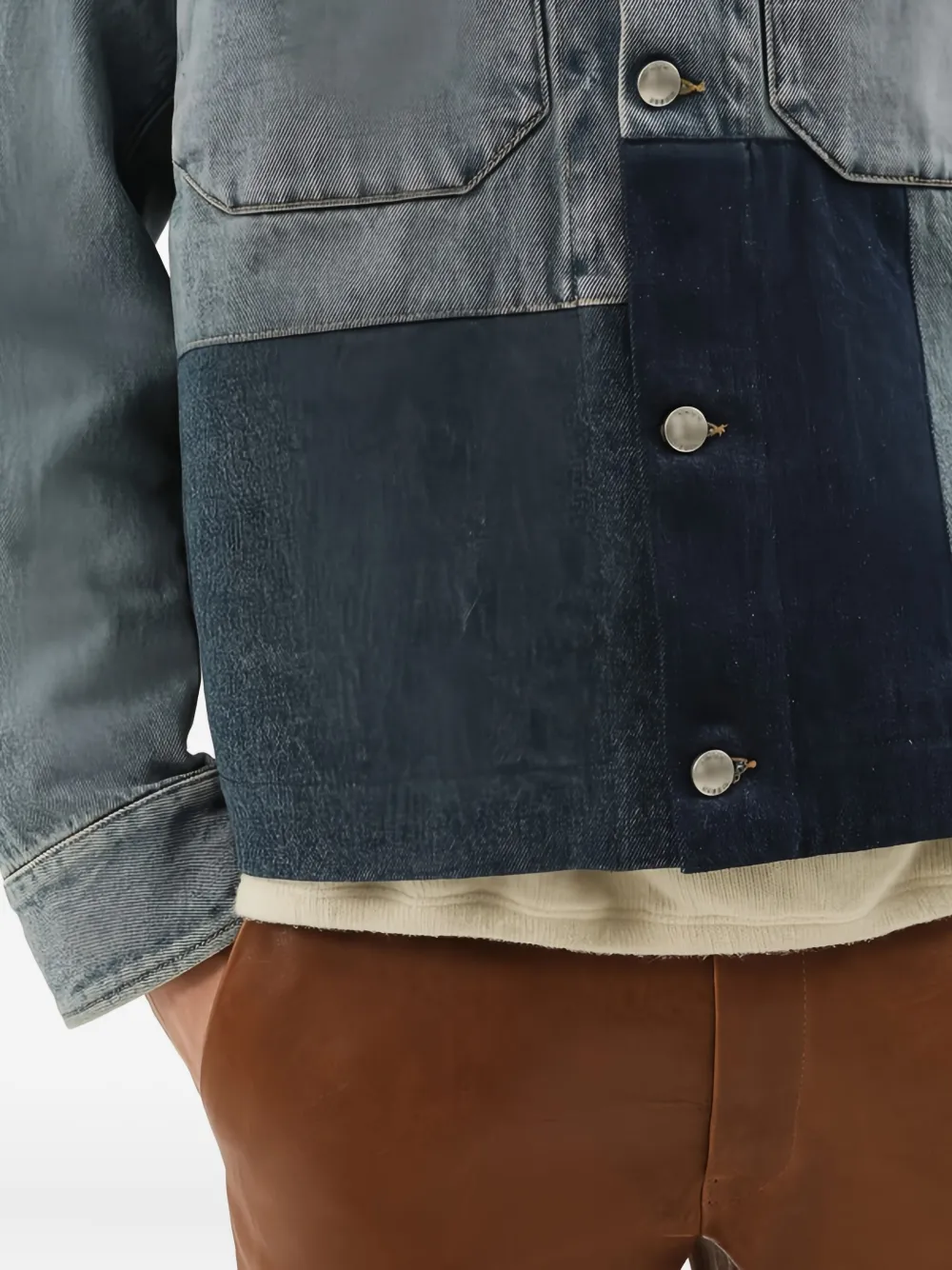 1989 STUDIO Jack met patchwork Blauw