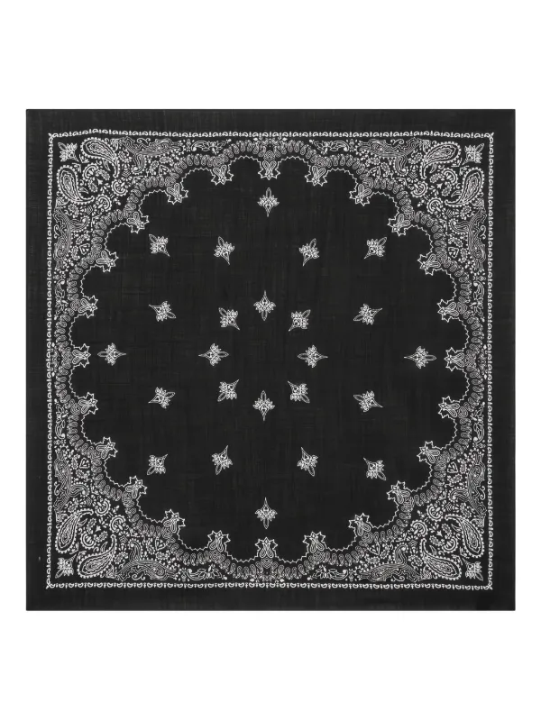 未使用】destin デスティン　シルク ペイズリー柄 スカーフ 90x90 黒 destin - バンダナスカーフ 90×90cm （BLACK) | ADDICT WEB SHOP