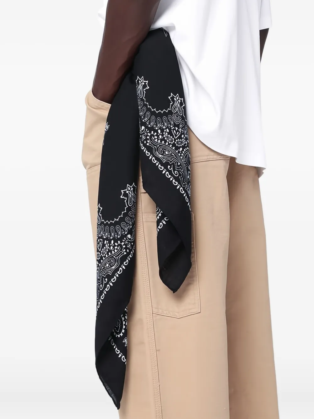 Destin Sjaal met paisley-print Zwart