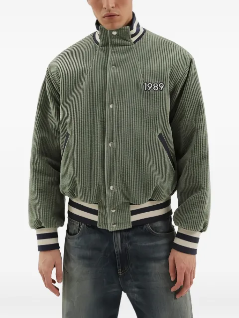 1989 STUDIO corduroy embroidered bomber Jacket