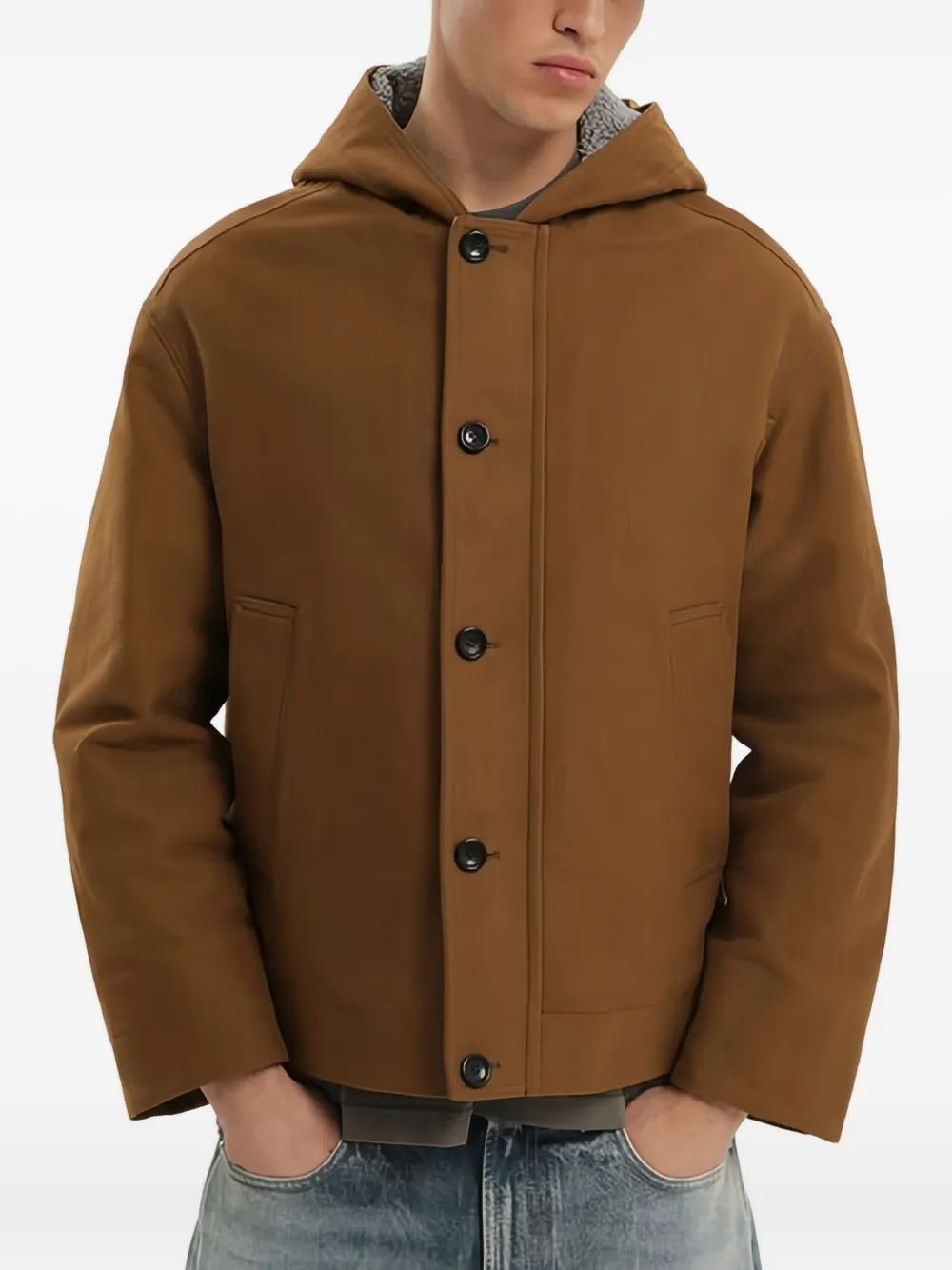 1989 STUDIO hooded padded jacket | marrón | Image 1