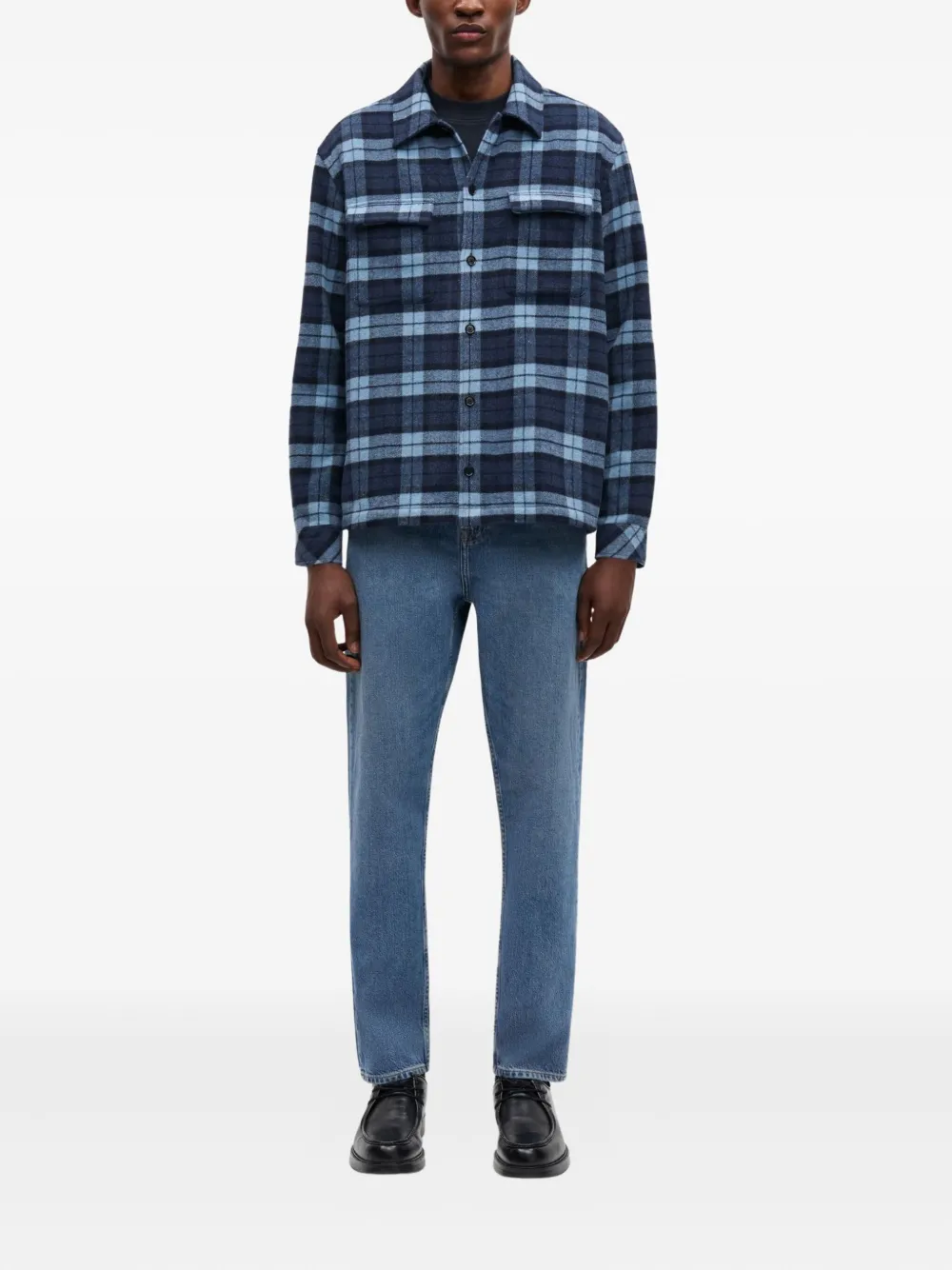 SAMSOE SAMSOE Sacastor plaid pocket overshirt - Blauw