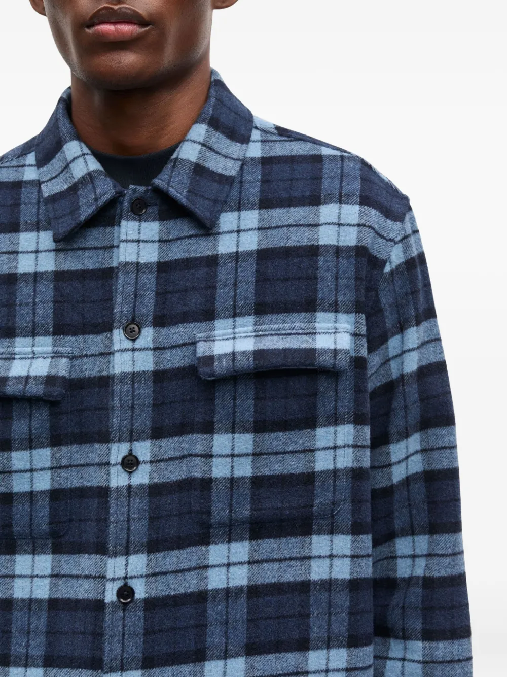Samsoe & Samsoe Sacastor Plaid Pocket Overshirt In Pattern