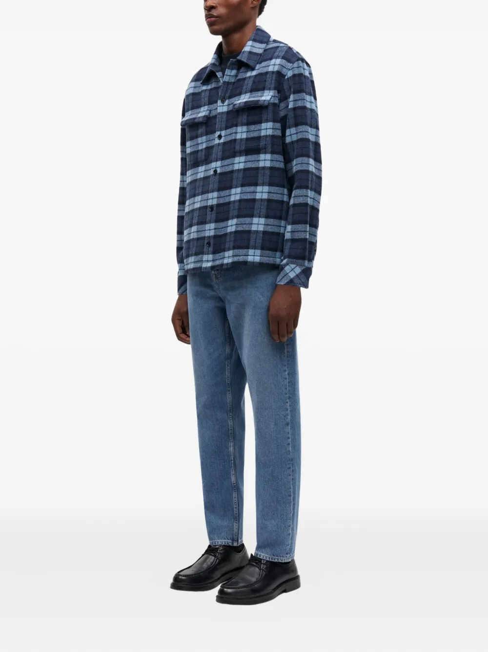 Samsoe & Samsoe Sacastor Plaid Pocket Overshirt In Pattern