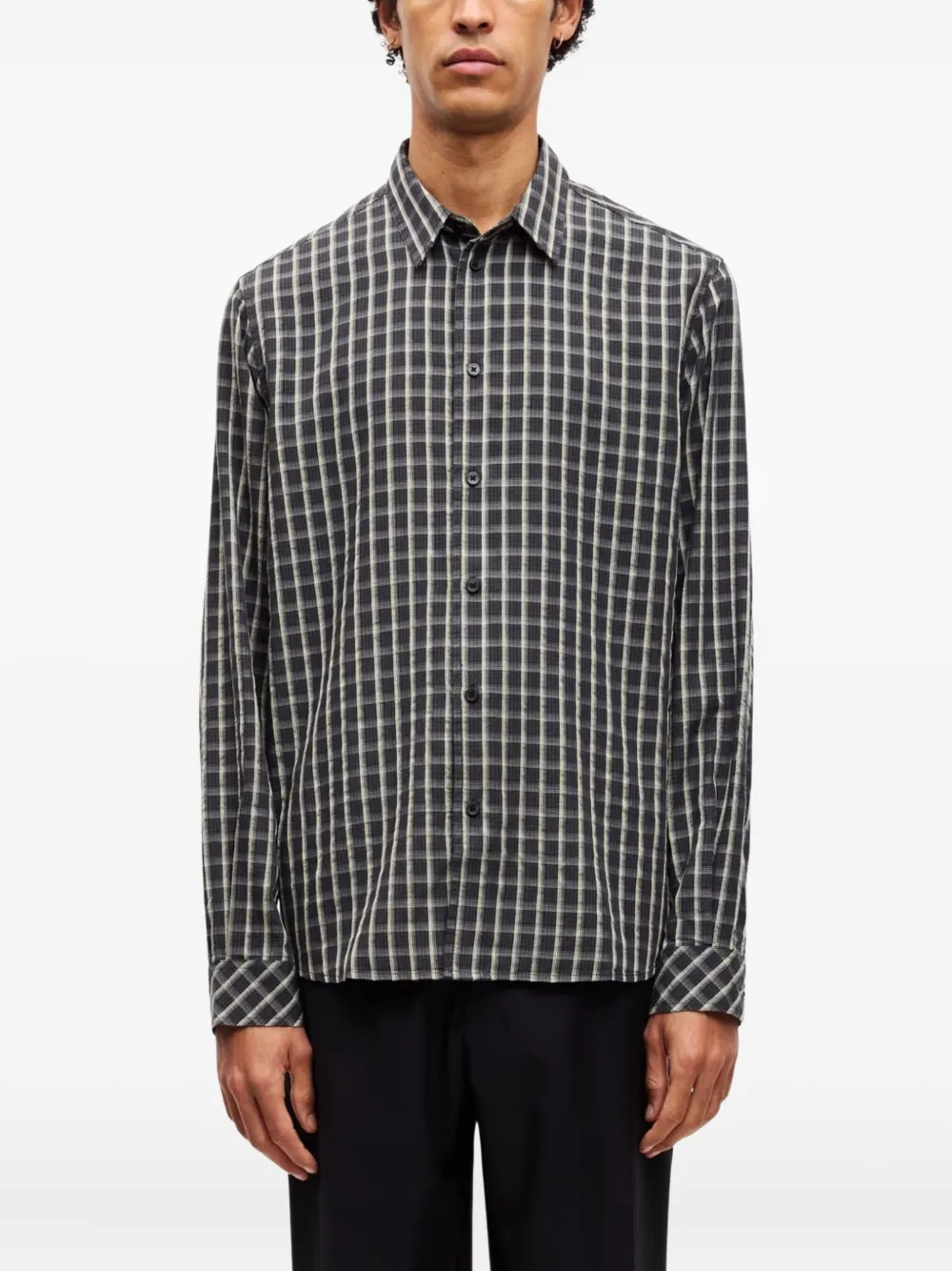 SAMSOE SAMSOE checked saryan shirt - Zwart