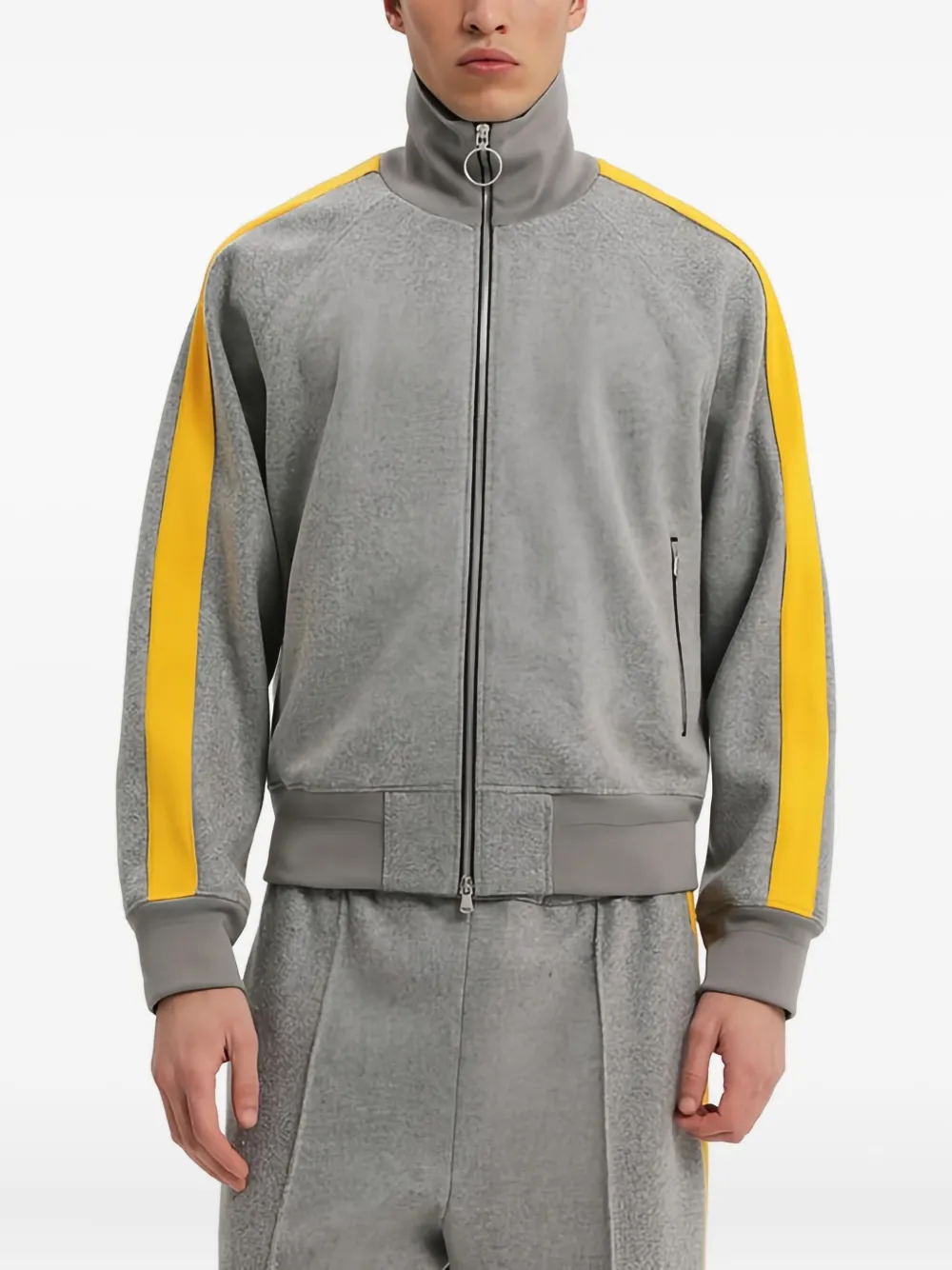 1989 STUDIO stripe-detail zip-up jacket | Grey | Image 1