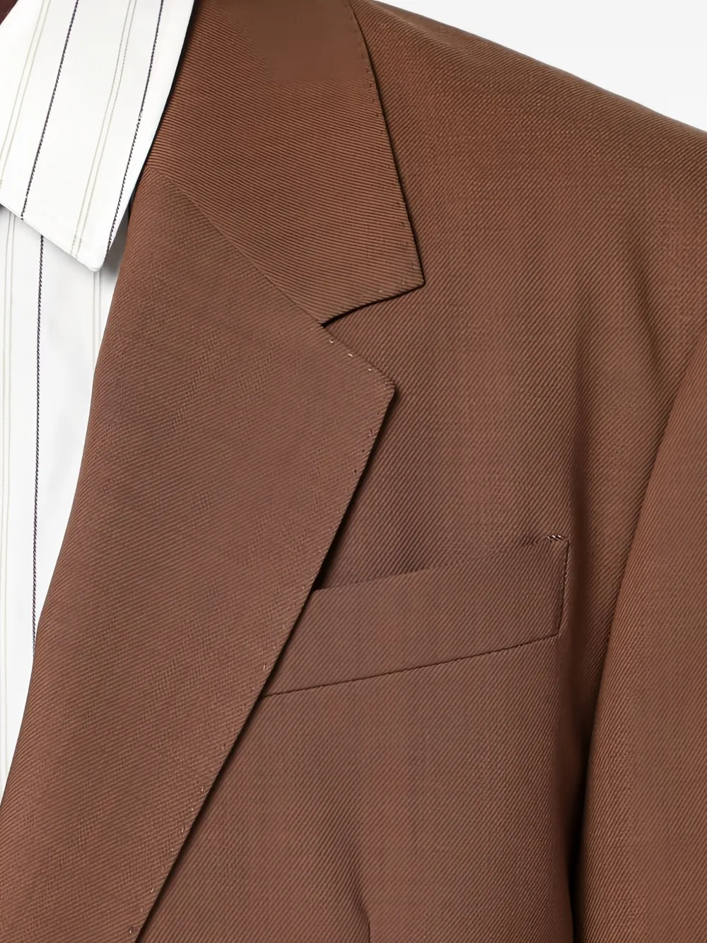 AMI Paris Blazer met enkele rij knopen Bruin