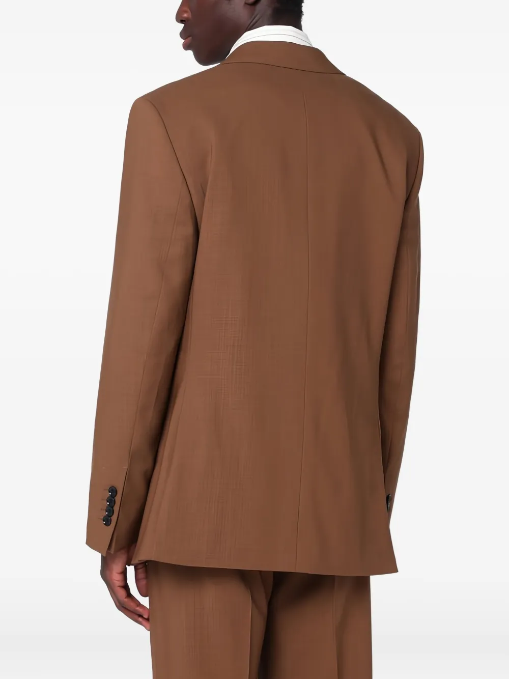 AMI Paris Blazer met enkele rij knopen Bruin