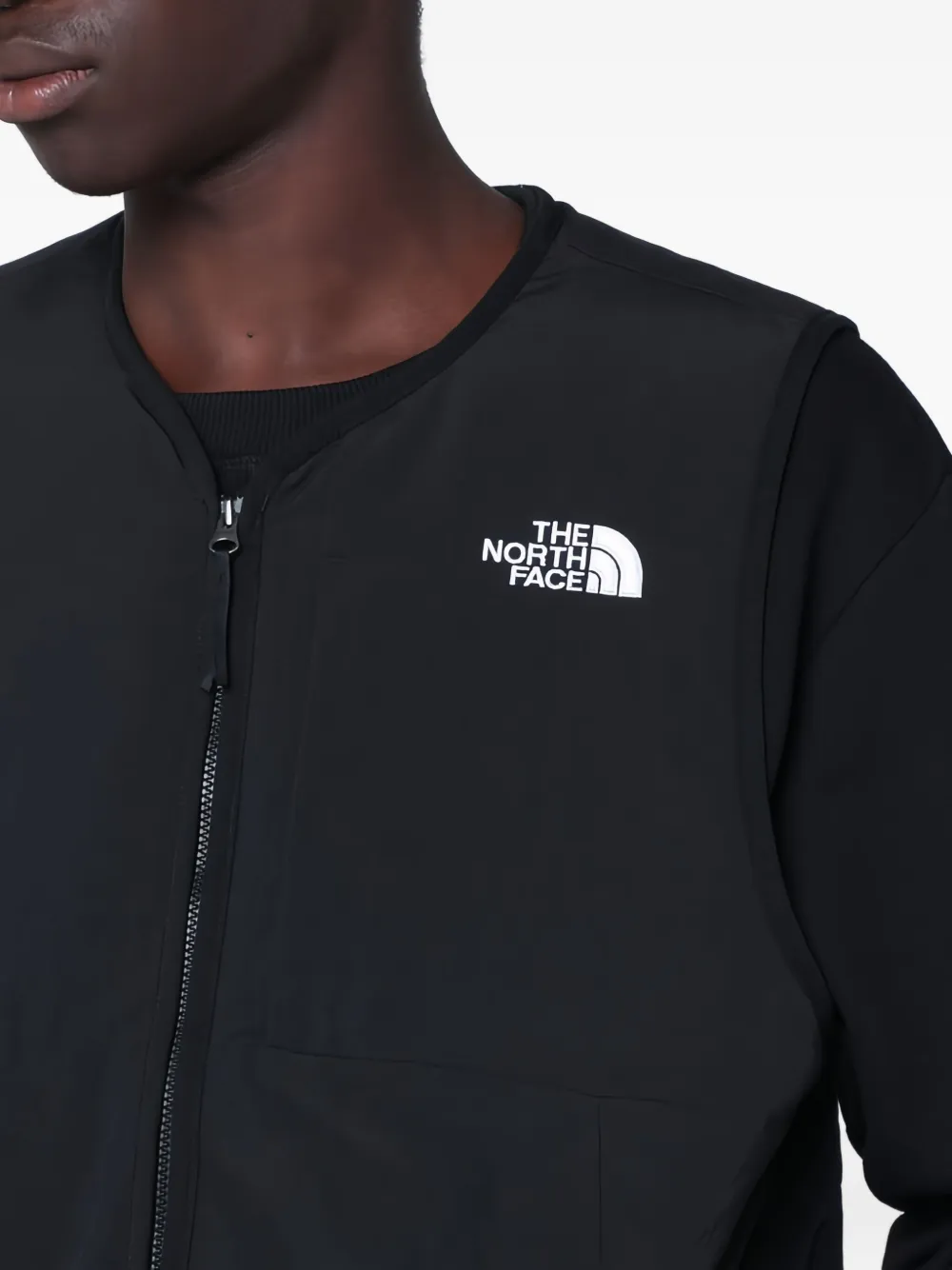 The North Face Mouwloos jack met rits Zwart