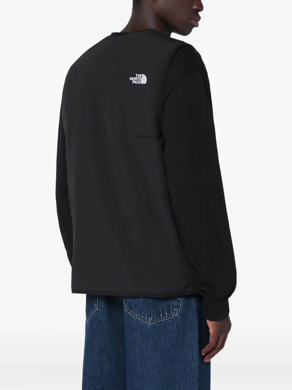 The North Face Mouwloos jack met rits Zwart