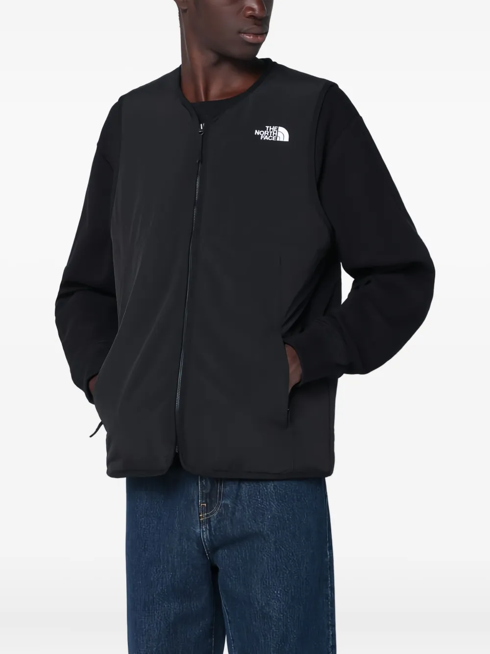 The North Face zip sleeveless jacket | Black | Image 1