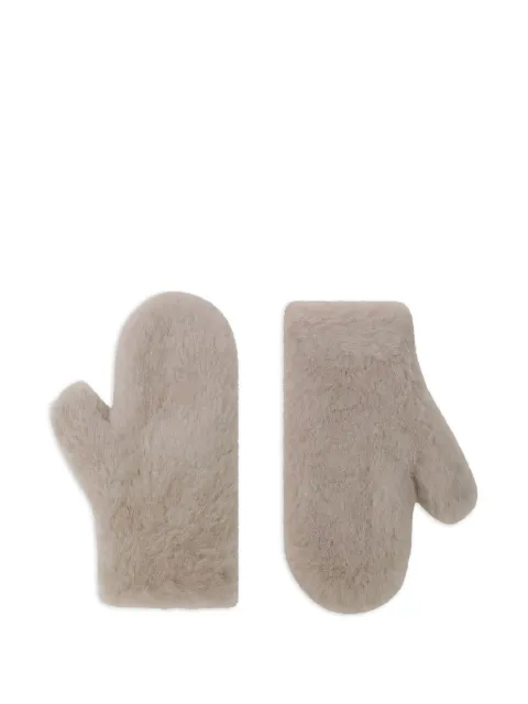 Max Mara textured-finish mittens 