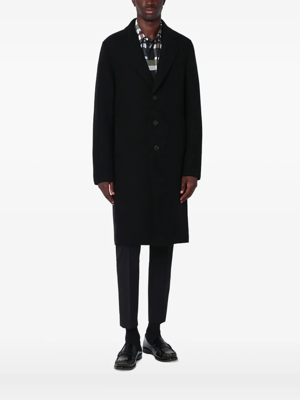 Harris Wharf London virgin wool single-breasted coat | Black | Image 1