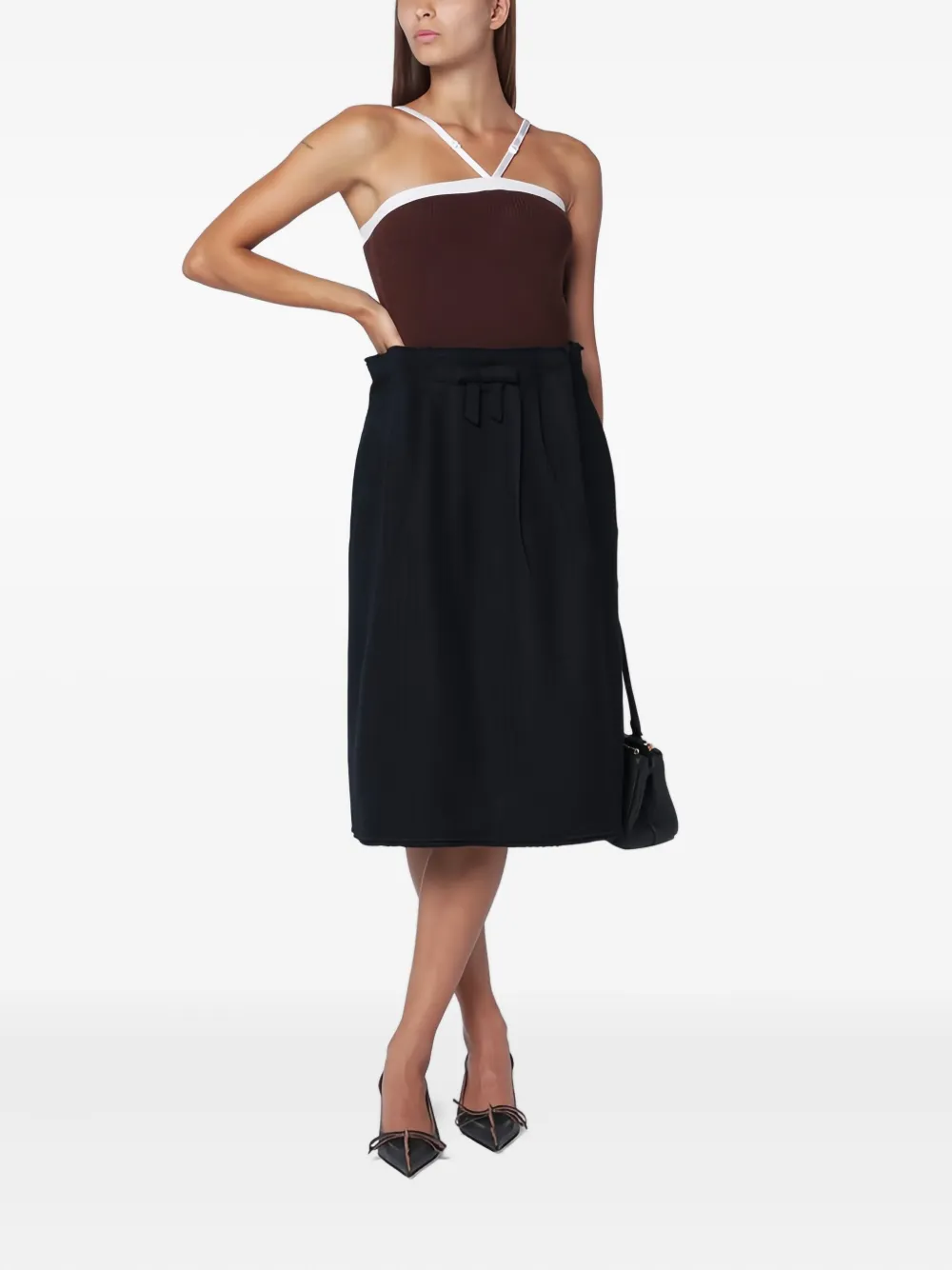 Prada bow detail skirt - Blauw