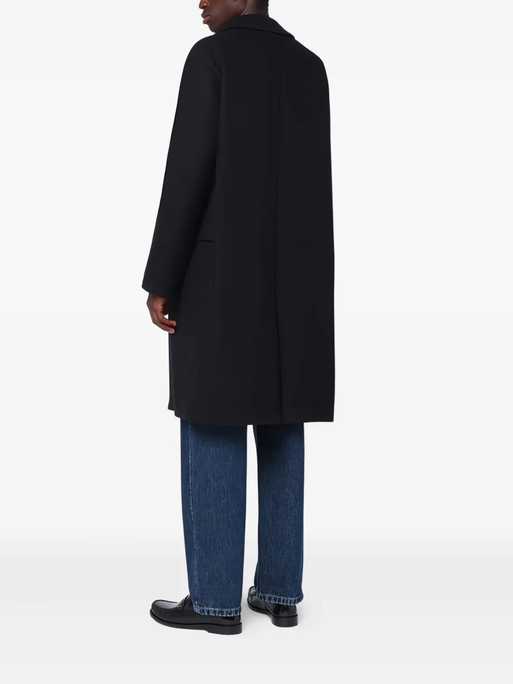 Tagliatore Loyd mantel met enkele rij knopen Zwart