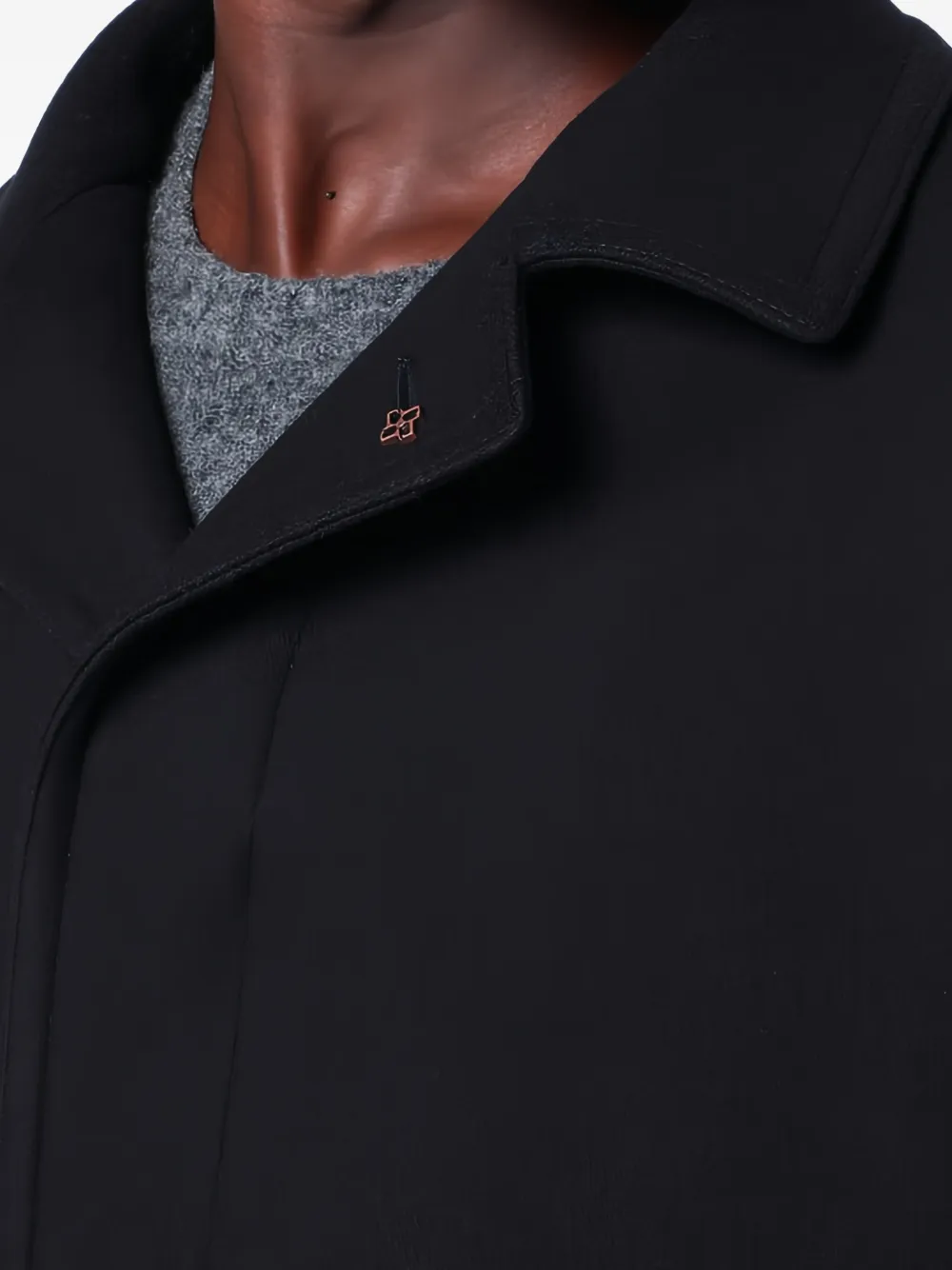 Tagliatore Loyd mantel met enkele rij knopen Zwart