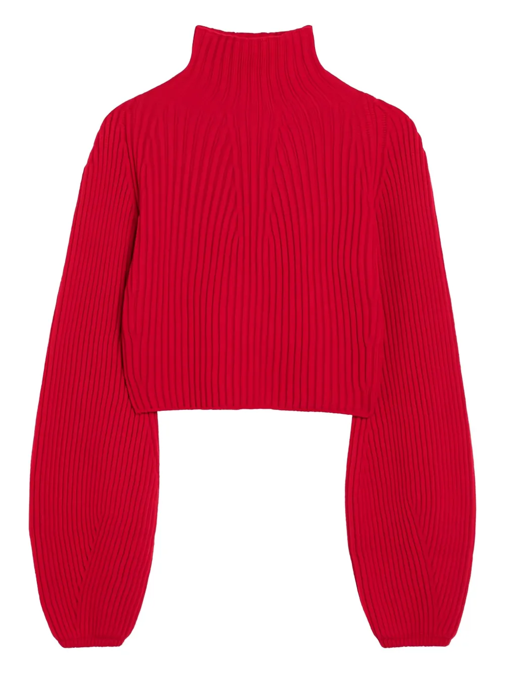 Sportmax Gerippter Marmo Rollkragenpullover - Rot