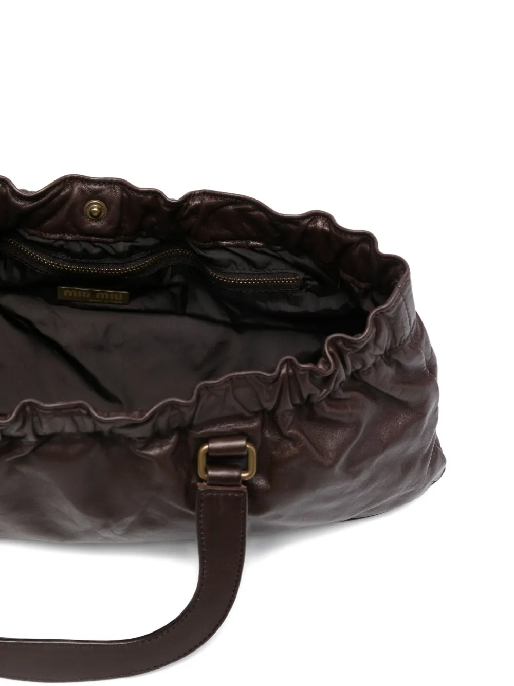 Pre-owned Miu Miu 2010s Leather Handbag In Brown
