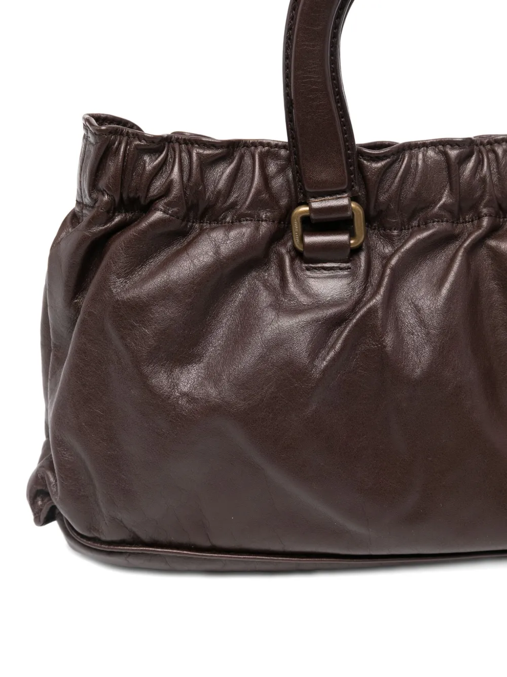 Pre-owned Miu Miu 2010s Leather Handbag In Brown