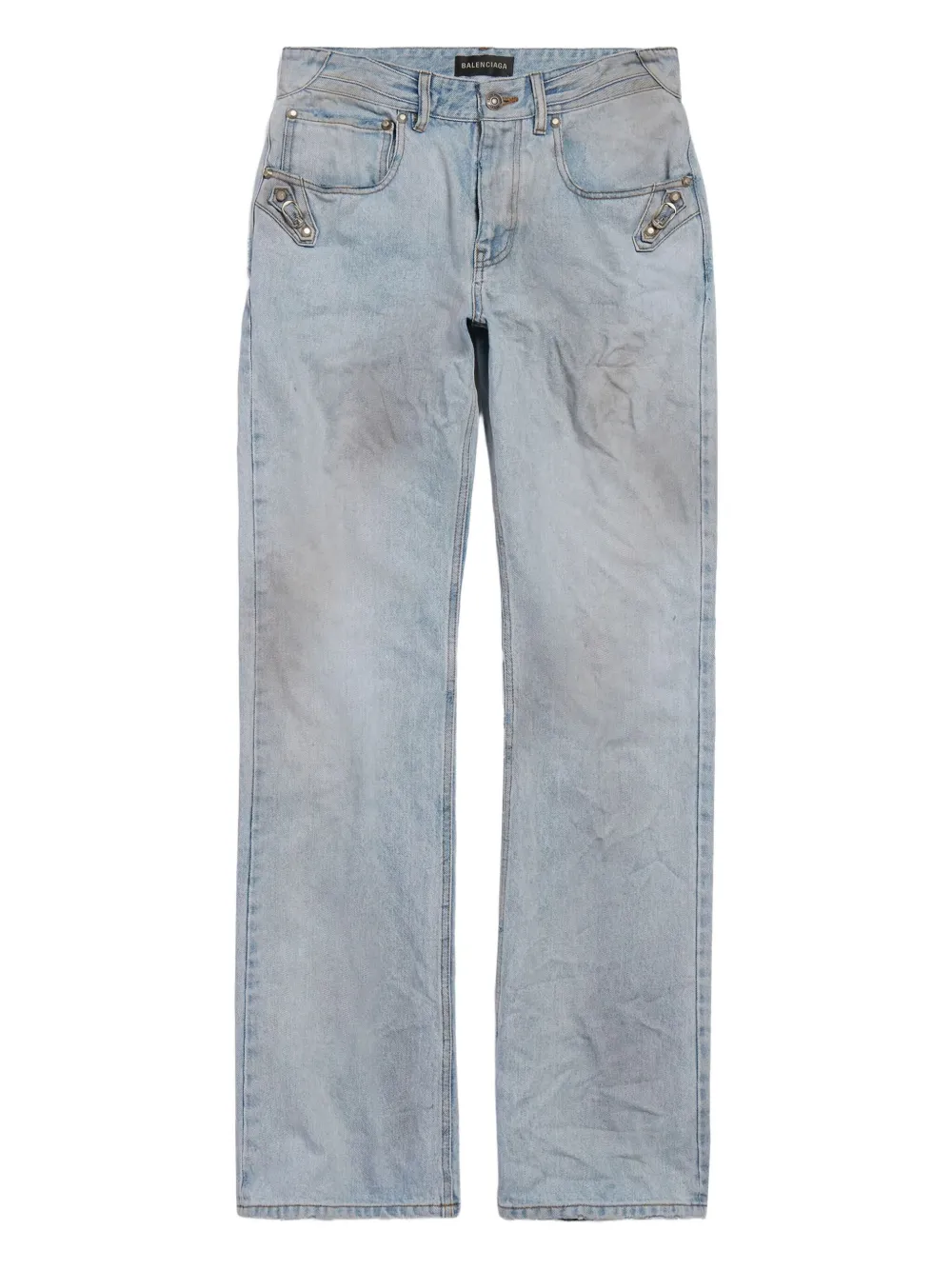 Balenciaga jeans rectos con efecto envejecido | azul | Image 1