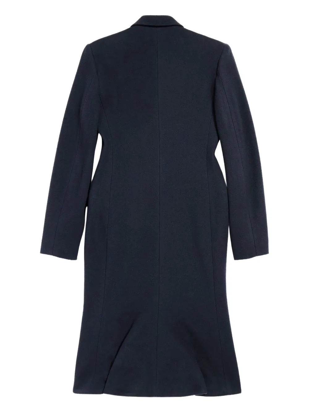 Balenciaga Wool Double-breasted Coat In Blue