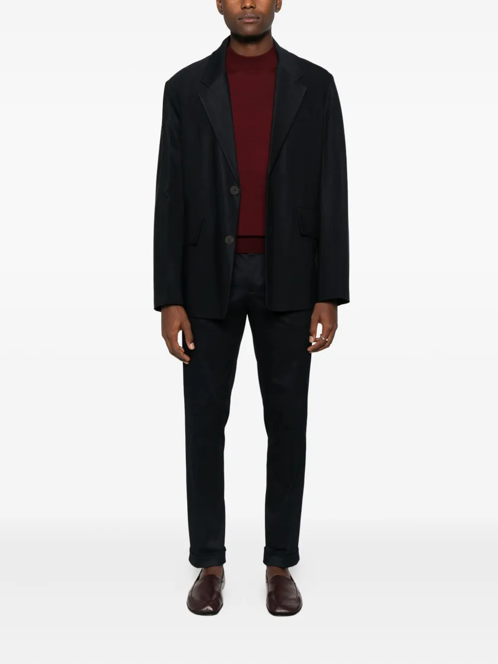 Gran Sasso button-shoulder sweater - Rood