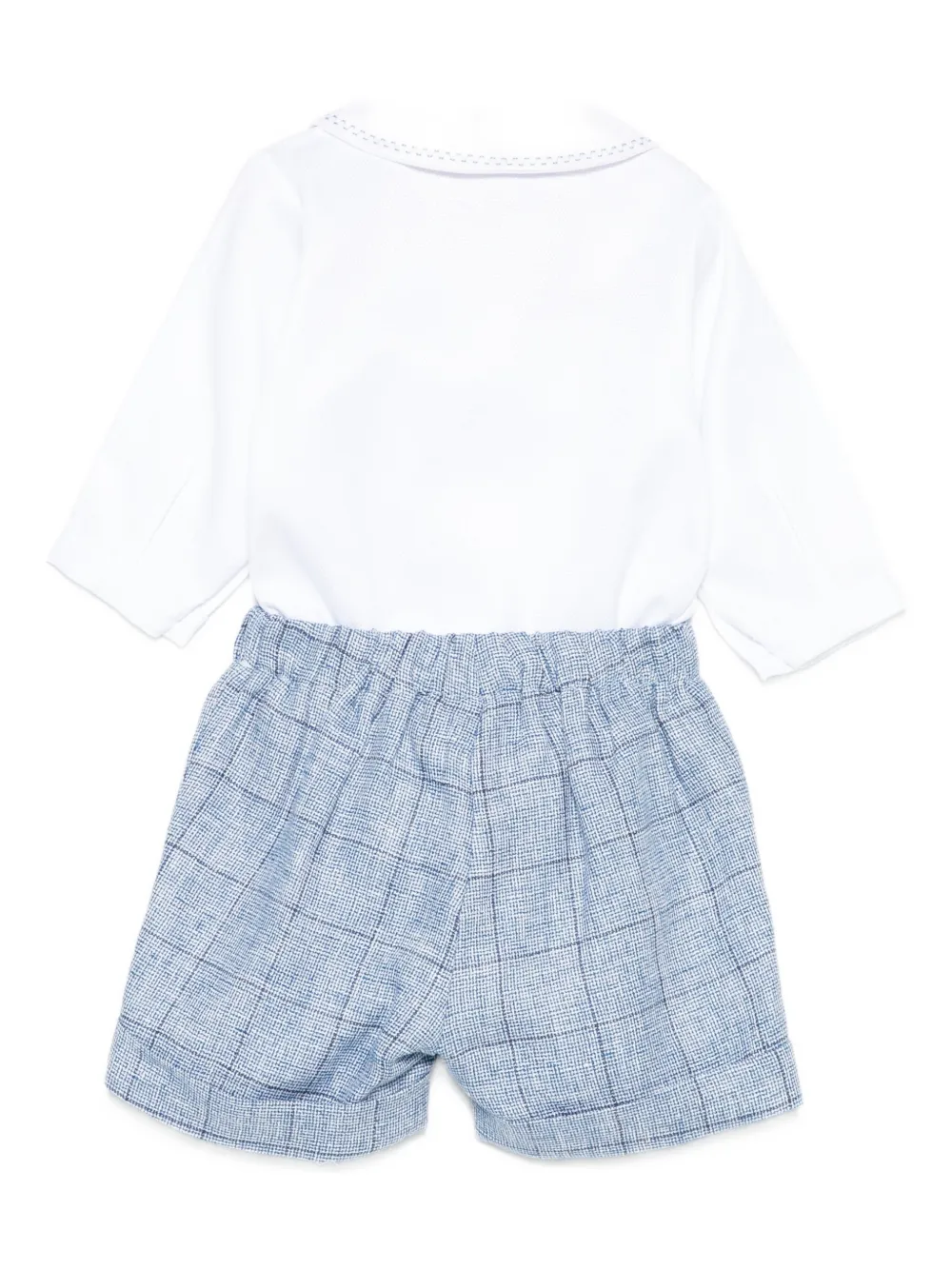La Stupenderia Plaid Shorts (set Of Two) In White