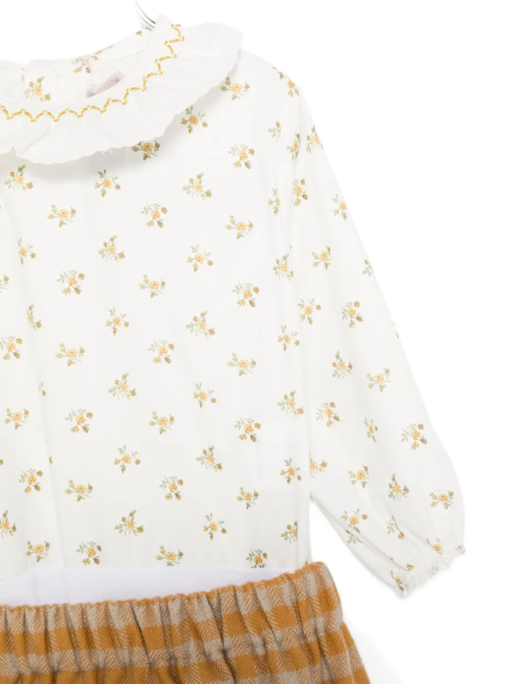 La Stupenderia Checkered Shorts (set Of Two) In Yellow