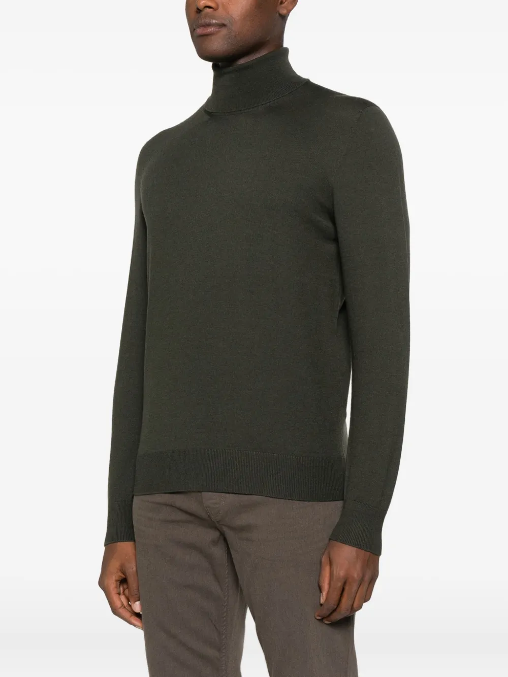 Gran Sasso Roll-neck Sweater In Green