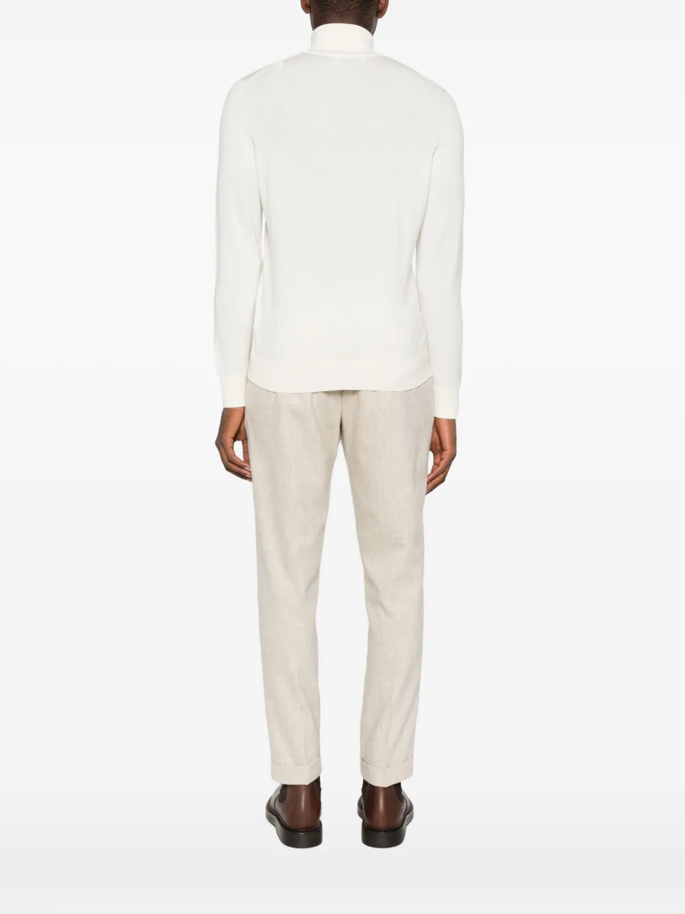 Gran Sasso Roll-neck Sweater In White