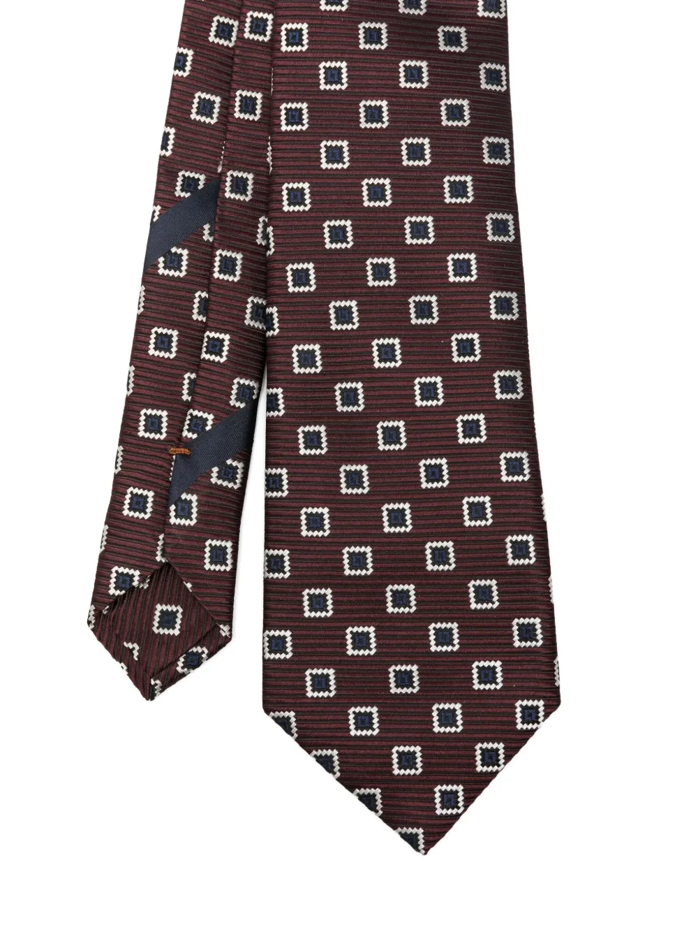Zegna Silk Tie In Burgundy