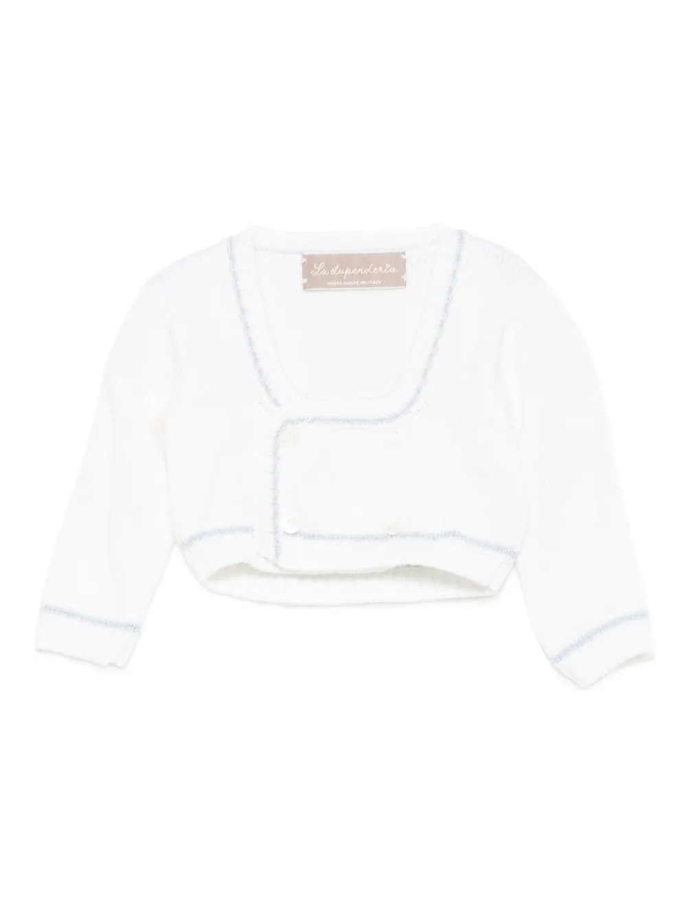 La Stupenderia contrasting-trim cardigan | White | Image 1