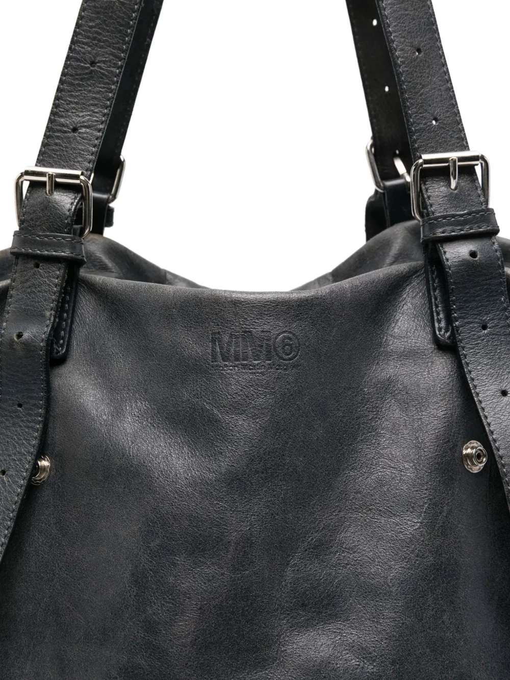 Pre-owned Maison Margiela 2010s Glam Slam Tote Bag In Gray